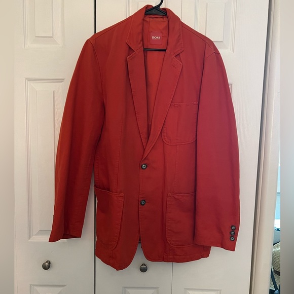 Hugo Boss Blazer Jacket Orange Men L - Picture 1 of 14